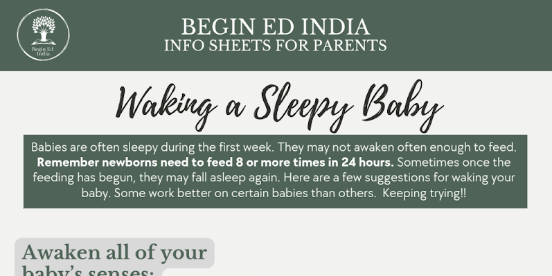 Waking a Sleepy Baby